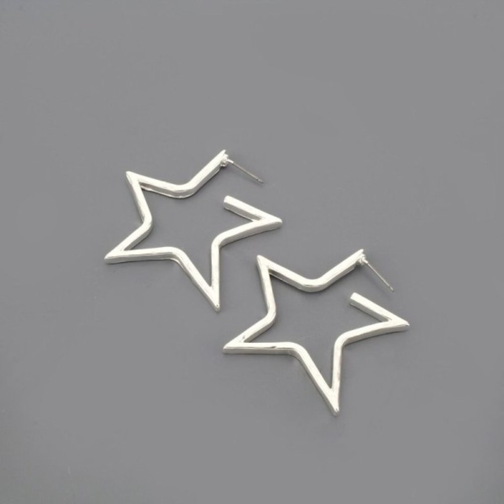 Fashion Star Post Earrings - SILVER